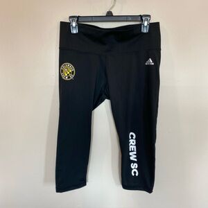 Adidas Columbus Crew Climalite Leggings Black Womens Large Soccer Ohio